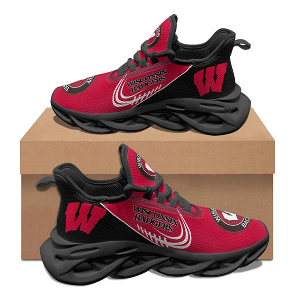 Women's Wisconsin Badgers Flex Control Sneakers 001 - Click Image to Close